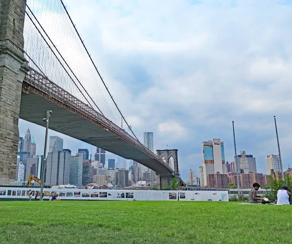 Vista Nueva York Con Puente Junio 2014 — Foto de Stock