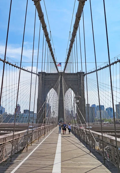 Brooklyn Bridge Manhattan Juli 2015 New York Usa — Stockfoto