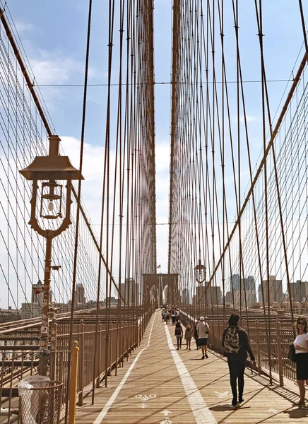 Brooklyn Bridge Manhattan Juli 2015 New York Usa — Stockfoto