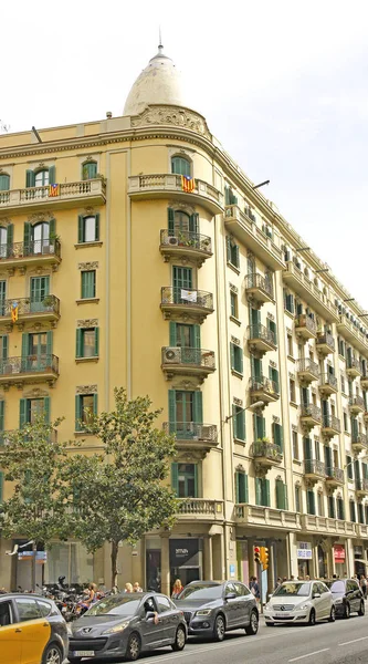 Fasaden Klassisk Byggnad Layetana Barcelona Juli 2015 Barcelona Catalunya Spanien — Stockfoto