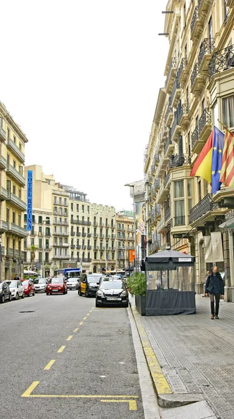Οδός Τραφάλγκαρ Στη Βαρκελώνη Ιουλίου 2015 Βαρκελώνη Καταλονία Ισπανία — Φωτογραφία Αρχείου