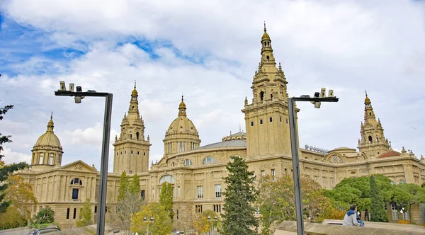 Katalonya Ulusal Sarayı Nın Kubbeleri Mayıs 2016 Barselona Catalunya Spanya — Stok fotoğraf