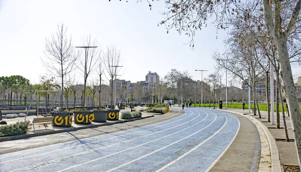 Les Glories Catalanes Square Barcelona Catalunha Espanha Europa — Fotografia de Stock