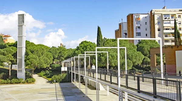 Park Und Gärten Des Gerinnsel Viertels Barcelona Katalonien Spanien Europa — Stockfoto