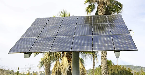 Pannello Solare Barcellona Catalogna Spagna Europa — Foto Stock