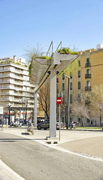 Esculturas Fuentes Ornamentación Plaza Lesseps Barcelona Cataluña España Europa —  Fotos de Stock