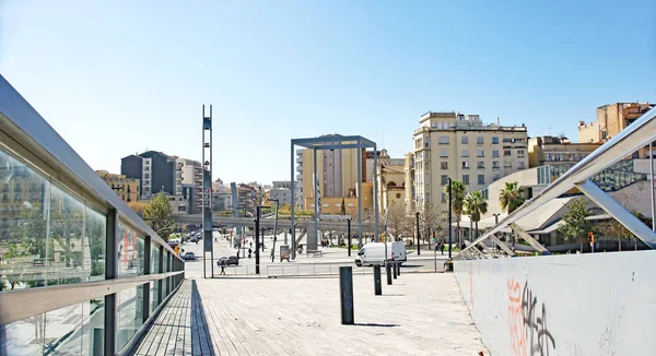 Skulpturer Fontän Och Ornamenterin Plaza Lesseps Barcelona Katalonien Spanien Europa — Stockfoto