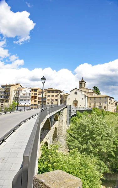 Overzicht Van Rivier Stad Roda Ter Regio Osona Barcelona Juni — Stockfoto