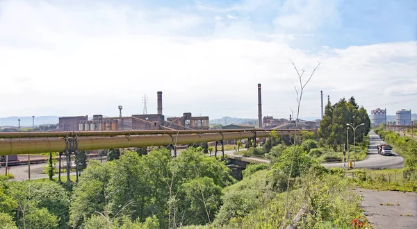 Industrieel Landschap Gijn Uur Mei 2015 Vorstendom Asturië Asturië Spanje — Stockfoto