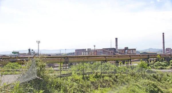 Industrilandskap Gijn Maj 2015 Furstendömet Asturien Asturien Spanien Europa — Stockfoto