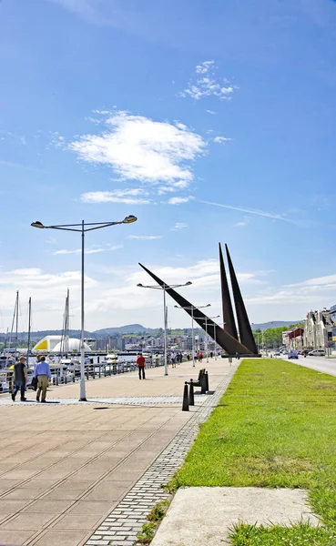 Puerto Paseo Por Estuario Aviles Mayo 2015 Principado Asturias España —  Fotos de Stock