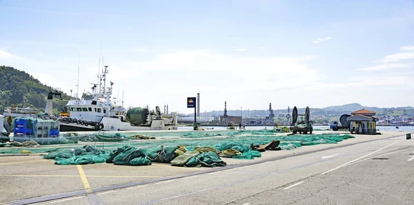 Redes Herramientas Pesca Puerto Aviles Mayo 2015 Principado Asturias España —  Fotos de Stock