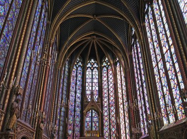 Kutsal Şapel, akşam 28 'de. ; 19 Ağustos 2017; Paris, Fransa, Avrupa