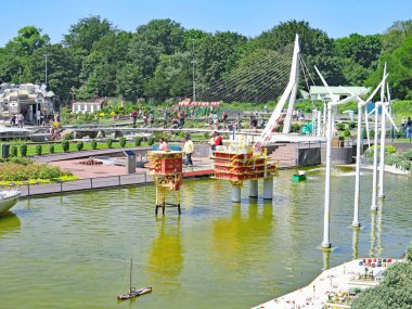 Madurodam, Hollanda 'nın minyatür genel görünümü, Lahey; 13: 25. ; 18 Ağustos 2017; Hollanda, Hollanda, Avrupa