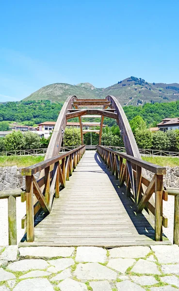 Landschap Van Cangas Onis Uur Mei 2018 Vorstendom Asturië Asturië — Stockfoto