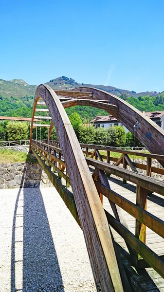 Krajobraz Cangas Onis Godz Maja 2018 Księstwo Asturii Asturia Hiszpania — Zdjęcie stockowe