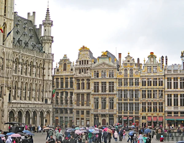 布鲁塞尔大广场概览 下午14时45分 June 2016 Belgium Europe — 图库照片