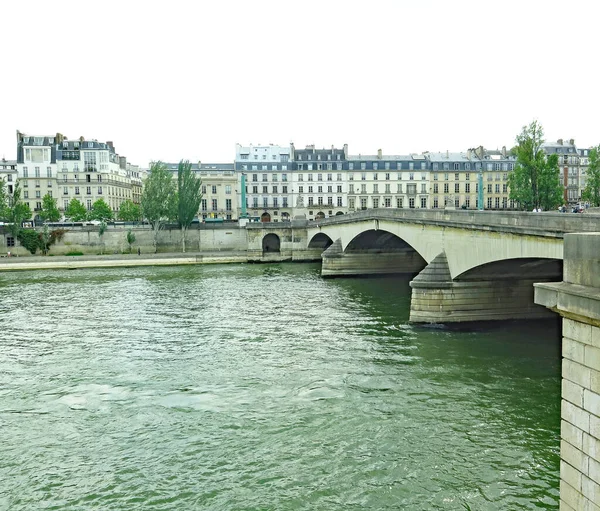 Panorâmica Rio Sena Agosto 2017 Paris França Europa — Fotografia de Stock