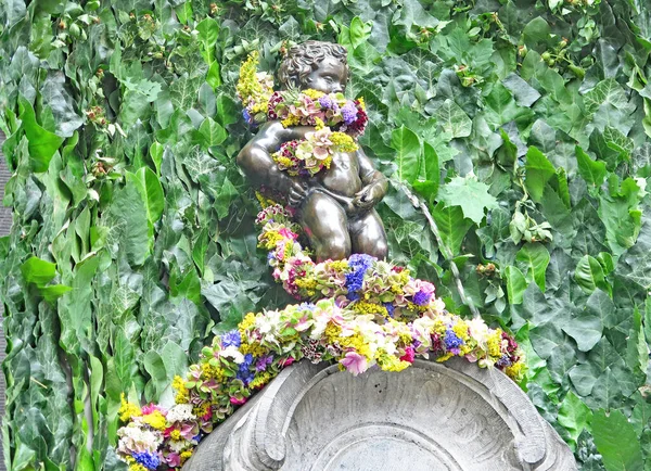 Manneken Pis Staty Bryssel Augusti 2017 Belgien Europa — Stockfoto