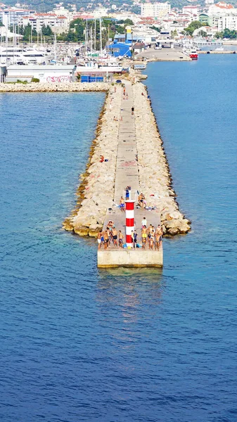 Port Adria Julio 2018 Bar Montenegro Península Balcánica Europa — Foto de Stock