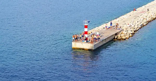 Port Adria Července 2018 Bar Černá Hora Balkán Evropa — Stock fotografie