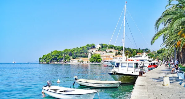Vista Del Puerto Cavtat Agosto 2014 Croacia Europa — Fotografia de Stock