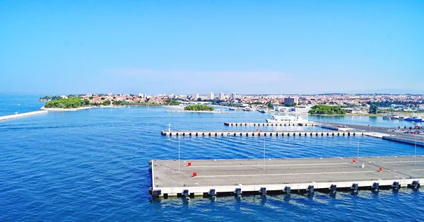 Blick Auf Die Straßen Und Gassen Von Zadar Uhr August — Stockfoto