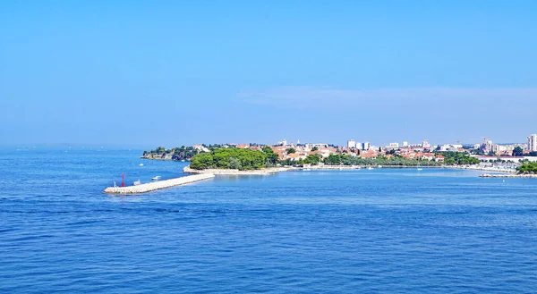 Blick Auf Die Straßen Und Gassen Von Zadar Uhr August — Stockfoto