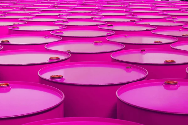 Metal Barrels Pink Color — Stock Photo, Image