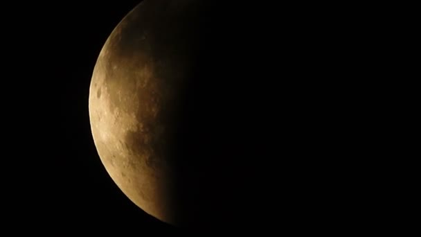 Lunar Eclipse Július 2018 Teljes Holdfogyatkozás Volt Leghosszabb Teljes Holdfogyatkozás — Stock videók