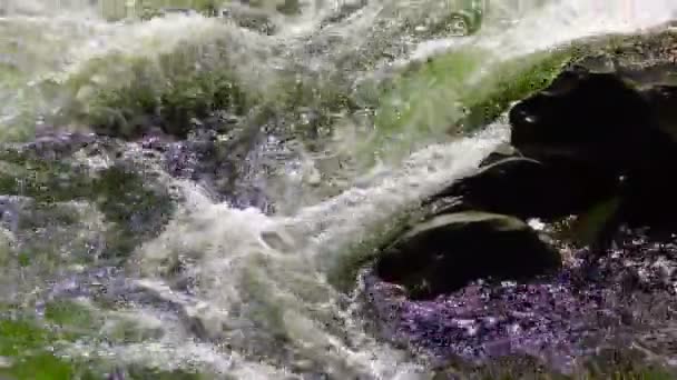 Fast Water Stream Sound — Stock Video