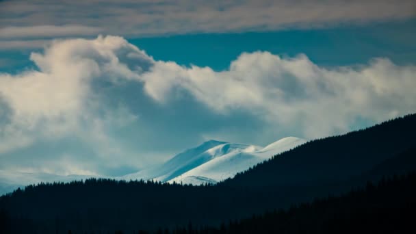 Timelapse Hoverla Montanha Mais Alta Dos Cárpatos Ucranianos Ucrânia Altitude — Vídeo de Stock