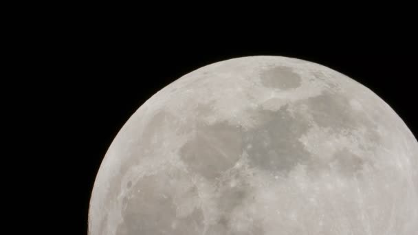 Volle Maan Stijgt Snel Nachts Geluid — Stockvideo