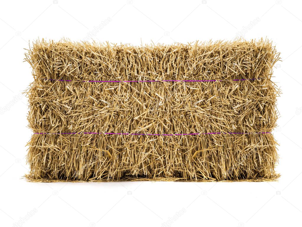 dry haystack isolated 