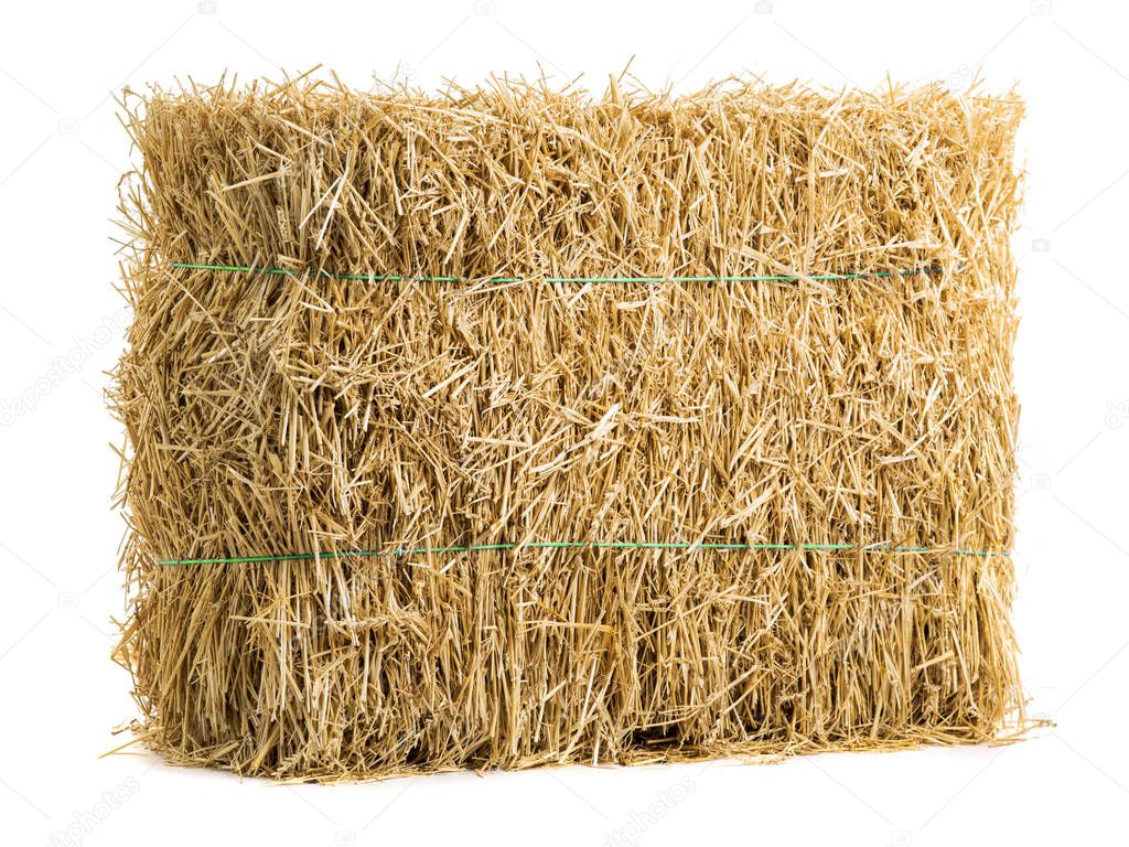 dry haystack isolated 