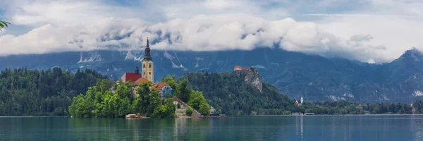 Панорамний вид на Блед Словенія — стокове фото
