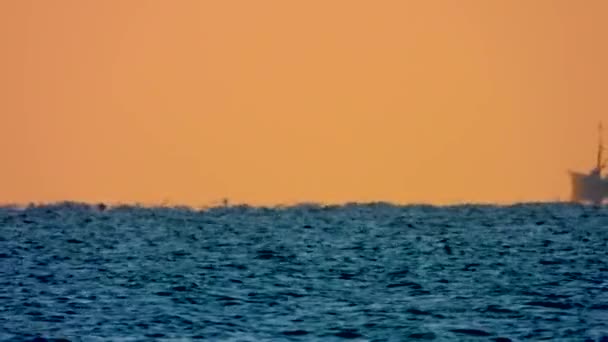 Bom Dia Mirage Navio Pesca Que Navega Mar Som — Vídeo de Stock