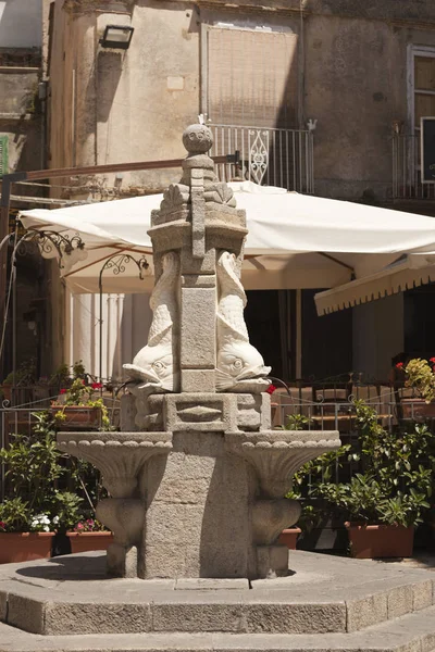 Stone Fountain Fragment Tropea Italy — Stock Photo, Image