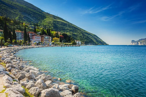 Promenade Torbole Nær Innsjøen Grada Trentino Alto Adige – stockfoto