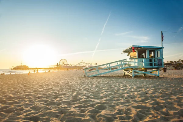 Pôr do sol em Santa Monica — Fotografia de Stock