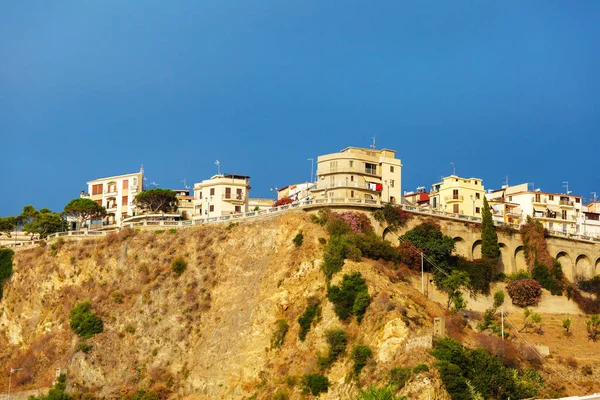 Italian city Scilla on a hill — Stock Photo, Image