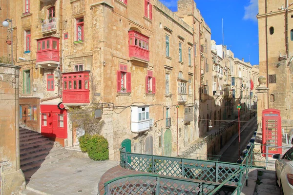 Photo Taken Malta Month January Picture Shows Picturesque Streets Old — Stock Photo, Image