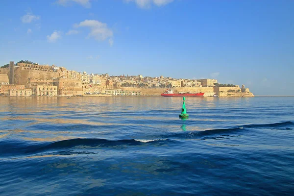 Fotot Togs Malta Januari Månad Bilden Visar Bay Med Synliga — Stockfoto