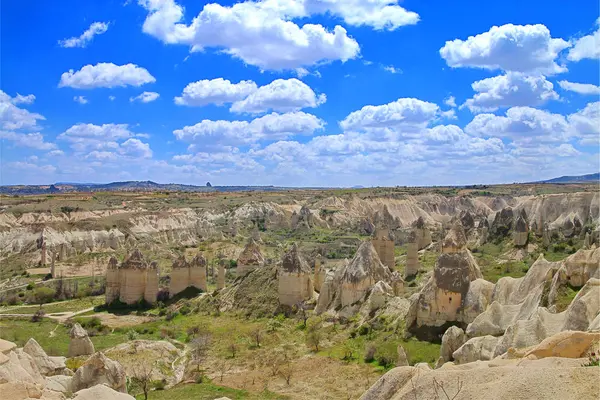 Fantastic landscape of mountain Cappadocia in Turkey. — Stock Photo, Image