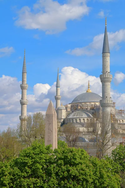 Θέα στους τρούλους και τις μιναρέδες του γαλάζιου Τζαμί στην Κωνσταντινούπολη. — Φωτογραφία Αρχείου