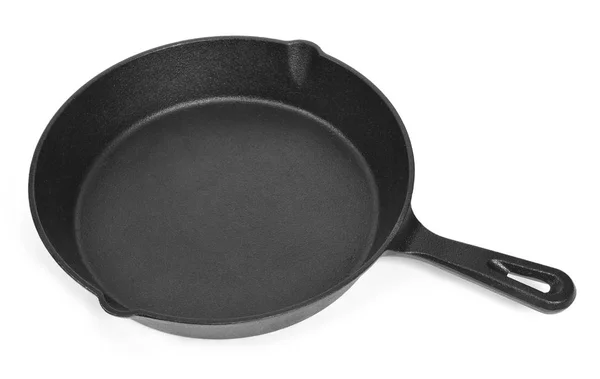 Cast Iron Pan Empty Space Isolated White Background Cut Out — Stock Photo, Image