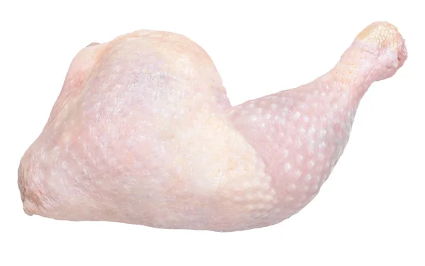 Mięso Świeże Surowego Kurczaka Izolowana Białym Tle Podudzie Kurczaka Lub — Zdjęcie stockowe