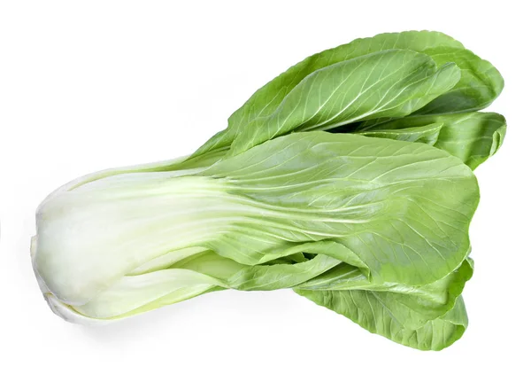 新鲜白菜或大白菜 孤立在白色背景上 绿色的蔬菜 特写镜头 健康的生活方式主题 厨房场景 — 图库照片