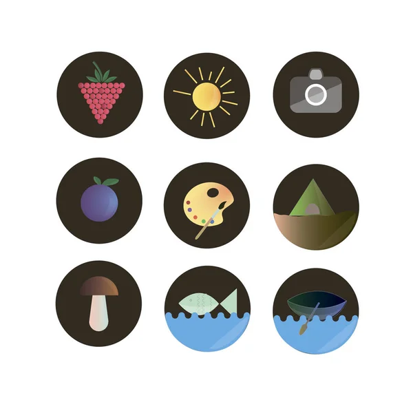 Forest_icons — Stock Photo, Image