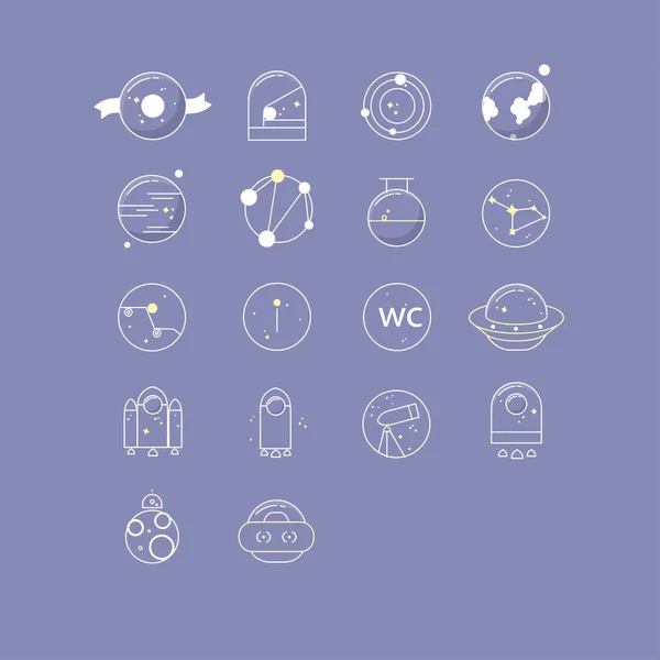 Space icons — Stock Photo, Image